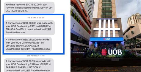 UOB allegedly demands fraud victim to pay for unauthorized .